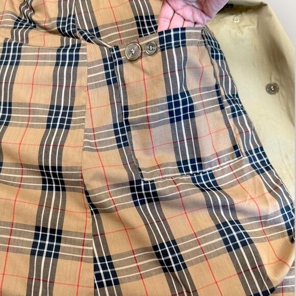 Gleneagles Vintage Long Trench Overcoat Double Breasted Lined Men Size 44L Khaki - Picture 11 of 16